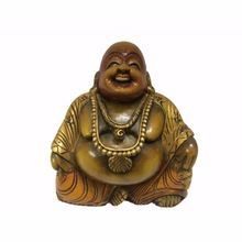 Wooden Laughing Buddha