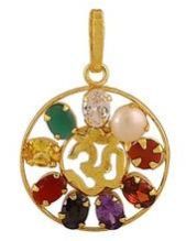 Navratan Om Pendant