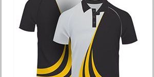 Grey Yellow Black Polo T-Shirt