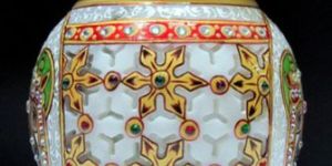 Marble Big Pot with Jewellery Painting