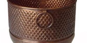 METAL HAMMERED PLANTER