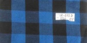 Black and Blue Check Flannel Fabric