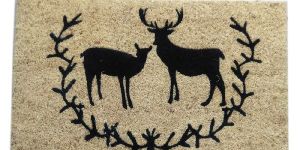 PVC Backed Deer Print Coir Mats