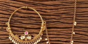 Pressing Nose Ring with Gold Plating