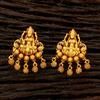 Temple Earring with Matte Gold Plating