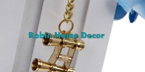 ANTIQUE BRASS CARABINER CLIP HOOK SMALL KEYRING BINOCULAR PENDANT