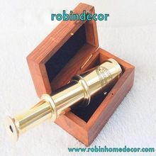 SPYGLASS MARINE SCOPE WITH WOODEN BOX