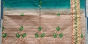 Cotton Border Embroidered Saree