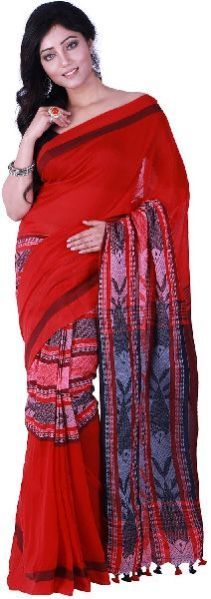 Handloom Soft Cotton Fish Cut Saree