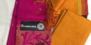 Pure Handloom Mangalagiri Cotton Silk Dress Materials