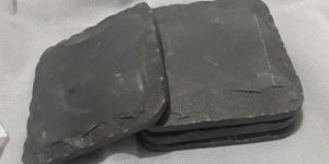 Black Slate Coaster Set