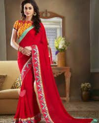 Georgette Embroidered Sarees