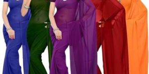 Georgette Plain Sarees