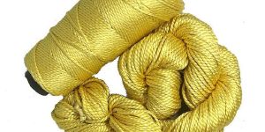 2 Ply Mulberry Silk Yarn in Cones, 50 Grams, 75 Yards (Sunshine)