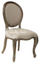 Round Back Rest Tufted Dining Chair