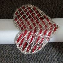 Heart Shape Gold Napkin Ring for Table Decroe