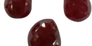 Natural Ruby Glass Filled Gemstone Rose Cut Cabs Fancy Shape Stones LGS77