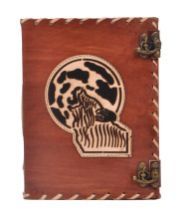 Moon Wolf Leather Journal Notebook