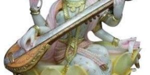 White Marble Goddess Saraswati Statue