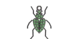 Silver Chrome Diopside Bee Finding Jewelry