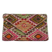 Handmade Pinck Color Embroidery Handbag