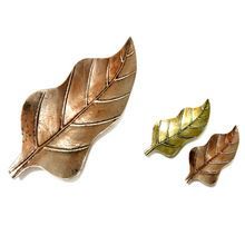 BRASS LEAF SERVING TRAY