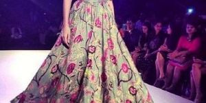 Bahara Floral Motif Embroidery Skirt Top Set