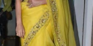 Esha Gupta Style Yellow Sarees
