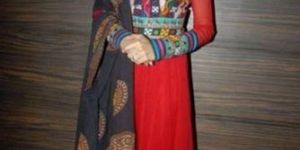 Genelia D'souza Kutchi Red Anarkali Kurta With Dupatta