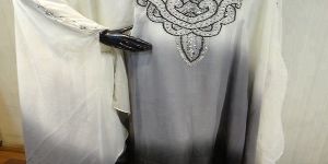 Lace Embroidery Plus Size Caftan