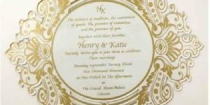 Laser Cut Printed Acrylic Wedding Invite