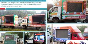 Truck mounted mobile van p10 outdoor, @9810653503 LED screen vehicle led video van, LCD road show