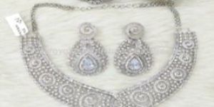 Women Handmade American Diamond Combo Necklace Set