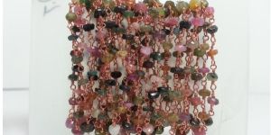 Natural Multi Tourmaline Faceted Rondelle Beads Rosary Chain