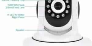 720p Network IR P2P 1 Channel Home Security Camera (White