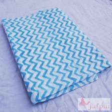 Zig Zag Block Printed Running Cotton Indian Dress Fabric-Craft Jaipur