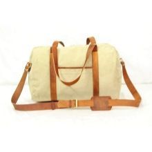 Leather Canvas Duffel Bag
