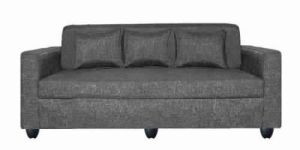Pamfiloff Three Seater Solid Wood Sofa(Grey)