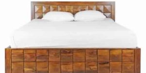 Sapphire Queen Size Bed (Honey Brown)