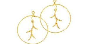 ROUND SHAPE LIFE GOLD EARWIRE