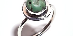 Tourmaline Raw Gemstone 925 Sterling Silver Ring Size 8.5