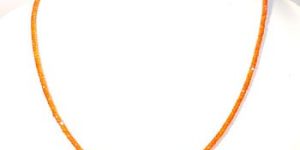 ORANGE ZIRCON GEMSTONE ROUNDEL FACETED BEADS