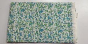 2.5 meter Flower Print Hand block Printed Cloth Cotton blue animel Fabric