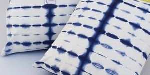 2 Pcs Lot Geometric Print Hand Made Tie Dyed Decorative Pillow Case