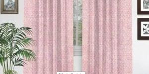 Curtains Pink Color Curtains Indian Hand Block Printed Cotton Shower Curtain