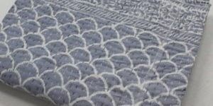 Hand Block Blue Color Patchwork Bedspread Cotton Kantha Quilt