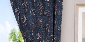 Indigo Blue Curtains Cotton Voile Indian Hand Block Printed Cotton Shower Curtain Doo