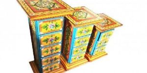 Wooden Chest Drawer Set of Three with Brass Fitting
