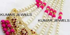 PINK BEADED JHUMAR