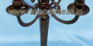 Aluminium Candle Stand in Patina Finish